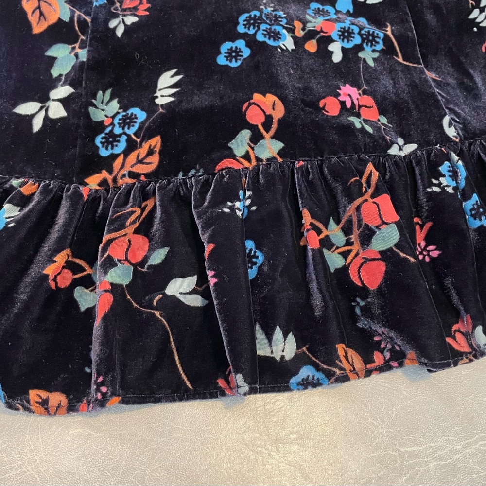 Sea New York Floral Velvet Midi Dress - Black and Blue - Picture 8 of 11